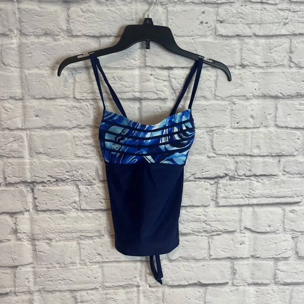 Peyton & Parker Women’s NWT Blue Swim Tankini Top Size XS